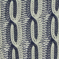 Jacquard 100% Polyester Pointelle Knit Fabric, 370 gsm, 150 cm — Navy