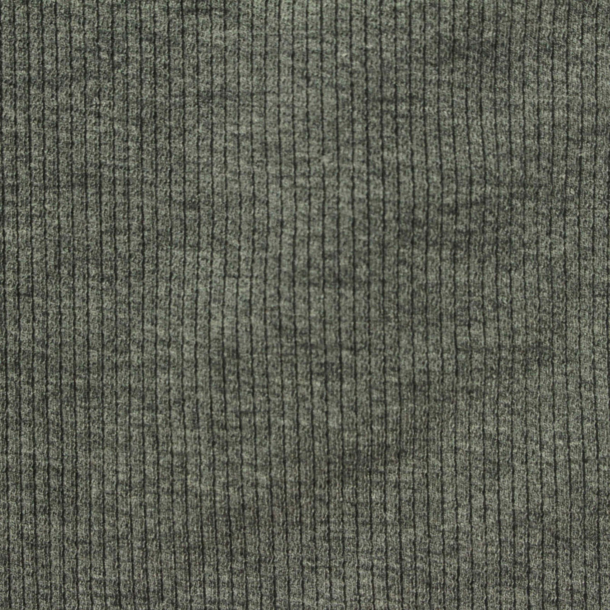 Dark Grey-Green Marl Rib Knit, Poly-Viscose