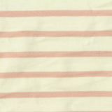 Cream Stripes Jersey Knit, Cotton-Poly