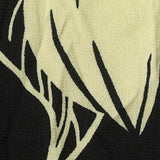 Black Leaves Knit, Polyester — texture