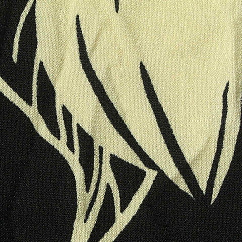Black Leaves Knit, Polyester