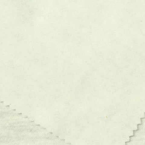 Brushed Polyester Cotton French Terry Fabric, 230 gsm, 180 cm — White