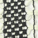Black Floral Jacquard, Poly-Cotton — texture