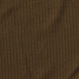 Viscose Stretch Rib Knit Fabric, 270 gsm, 120 cm — Khaki