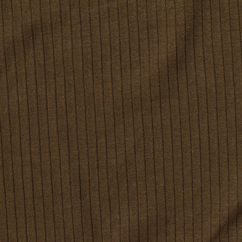 Viscose Stretch Rib Knit Fabric, 270 gsm, 120 cm — Khaki, ref EF-255265