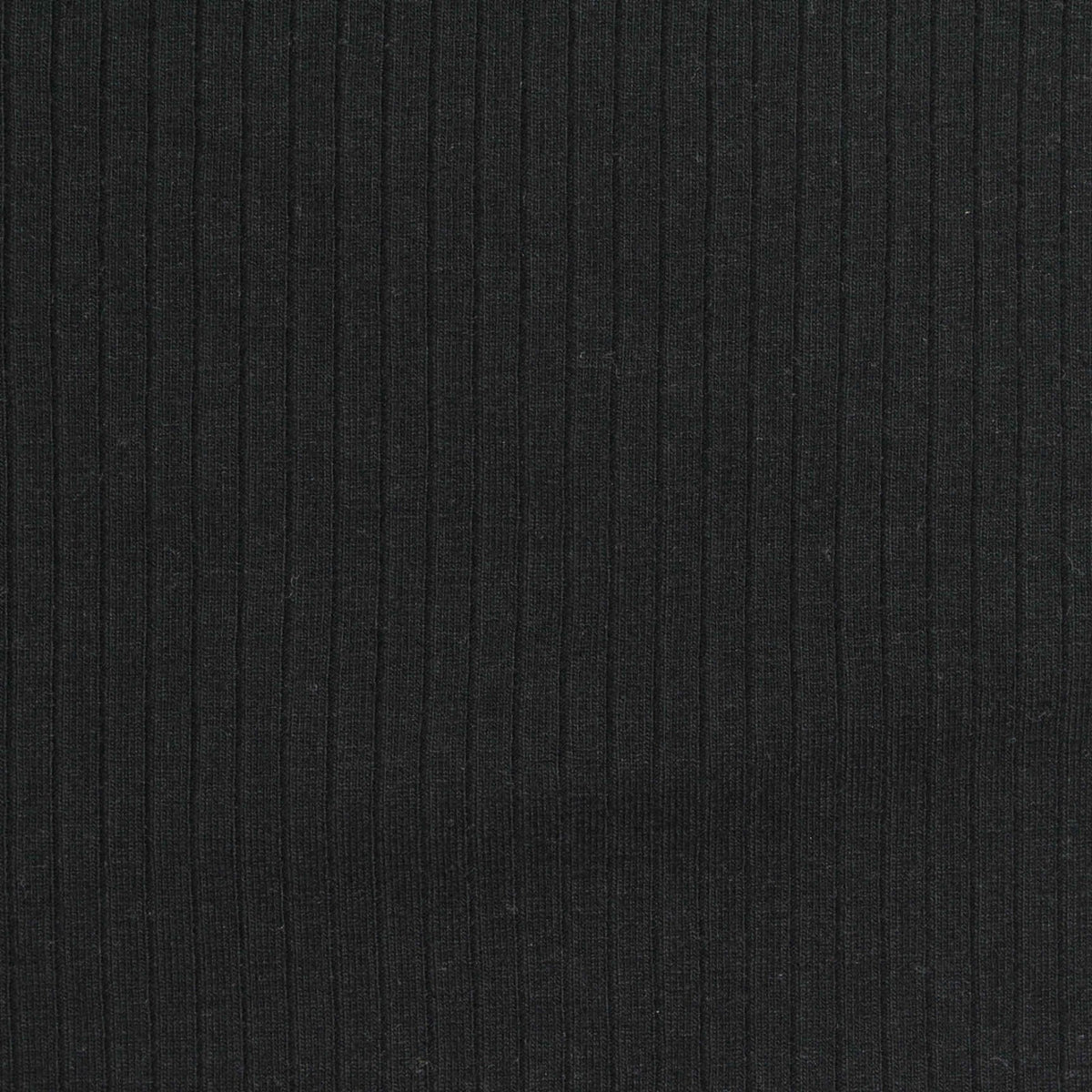 Viscose Stretch Rib Knit Fabric, 270 gsm, 120 cm — Black