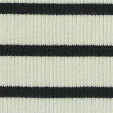 Black Horizontal-Stripe Rib Knit, Viscose — texture
