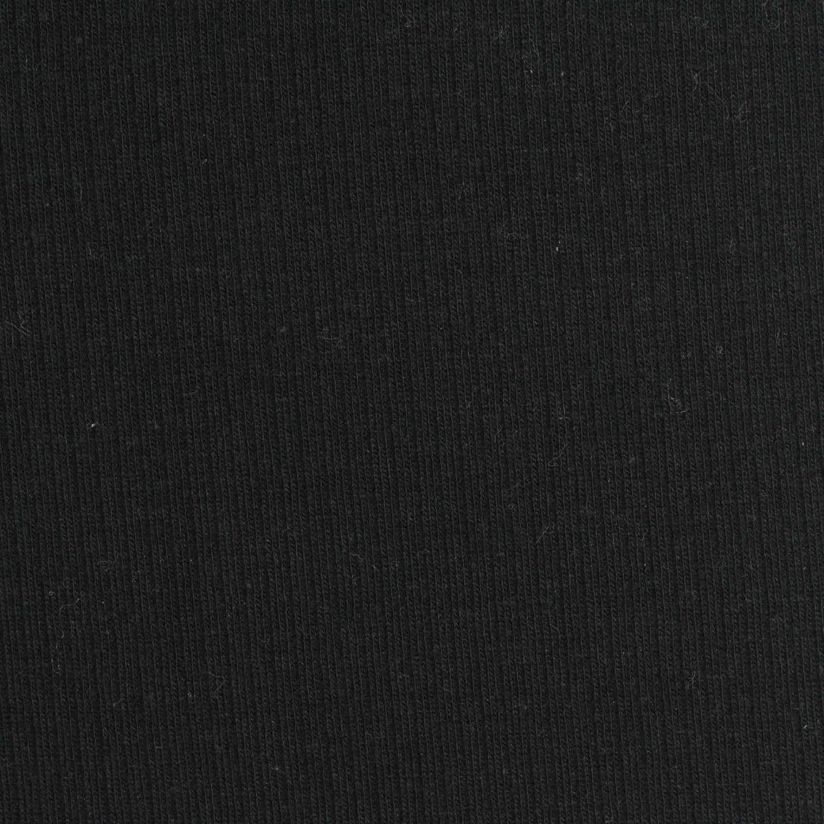 Cotton Polyester Stretch Rib Knit Fabric, 240 gsm, 165 cm — Black