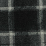 Dark Grey Plaid Fleece, Polyester