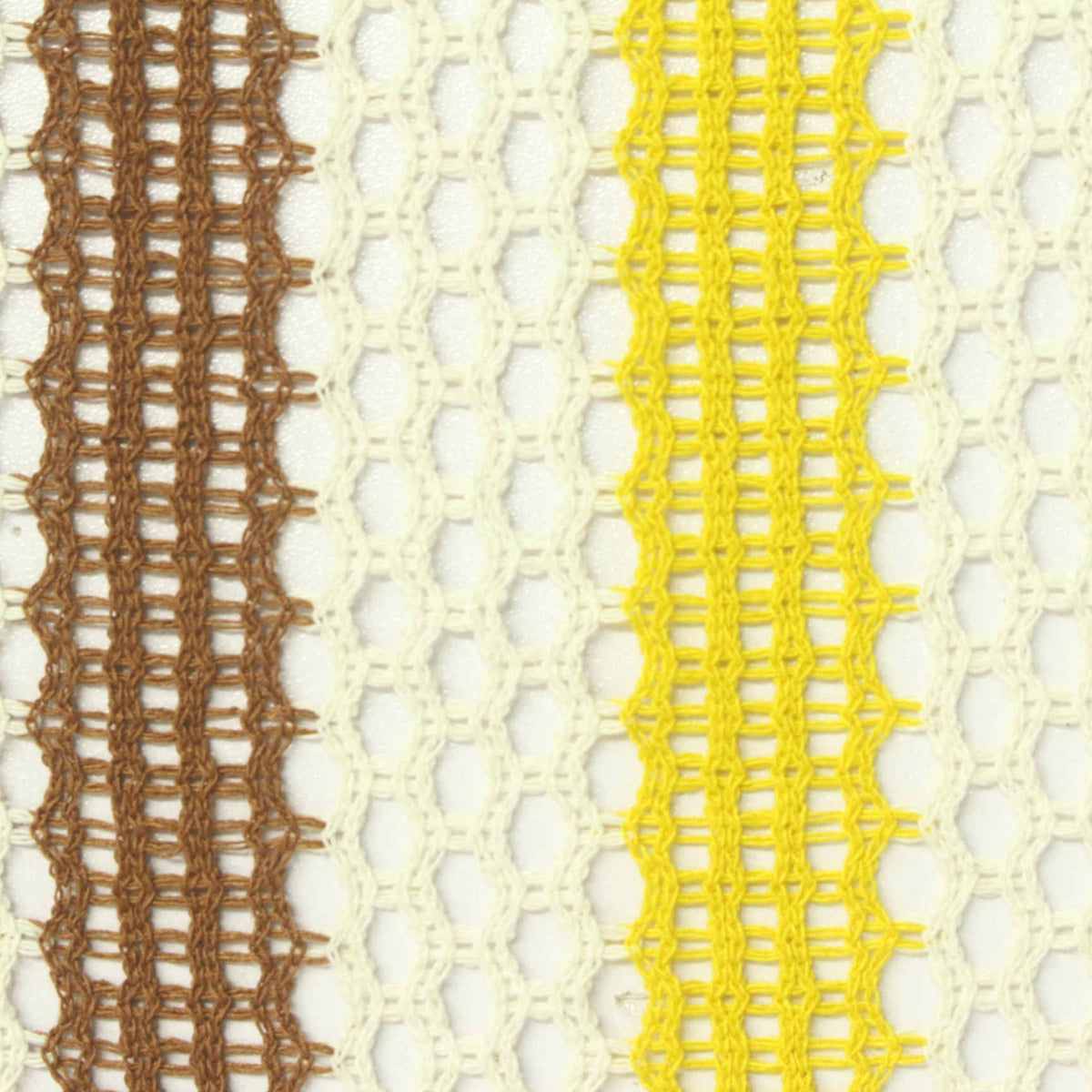 Brown Vertical-Stripe Chunky Knit, Poly-Cotton