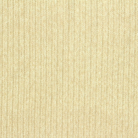 Light Yellow Marl Rib Knit, Polyester, 210 gsm