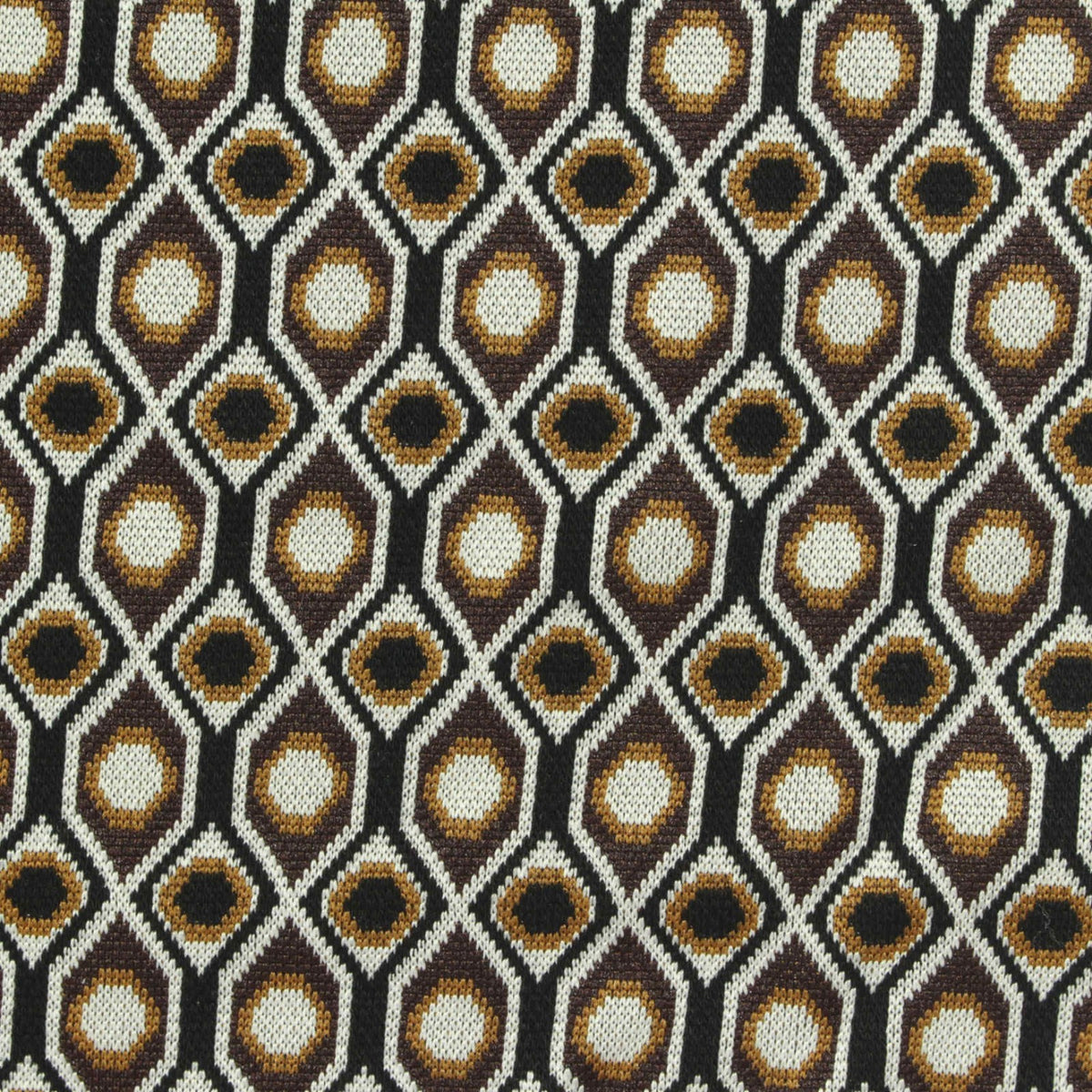 Black Hexagons Ponte Knit, Poly-Viscose