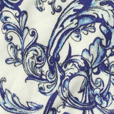 Blue Abstract-Scroll Knit, Silk — texture