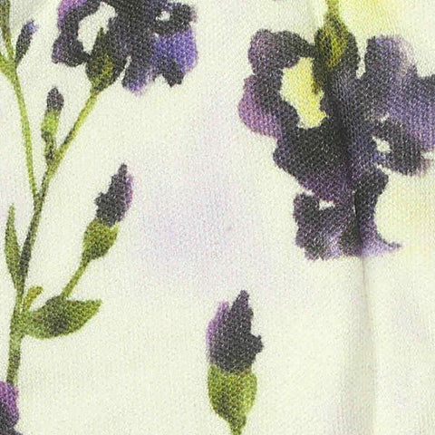 Purple Flowers Knit, Silk