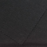 Polyester Stretch Rib Knit Fabric, 180 gsm, 150 cm — Black