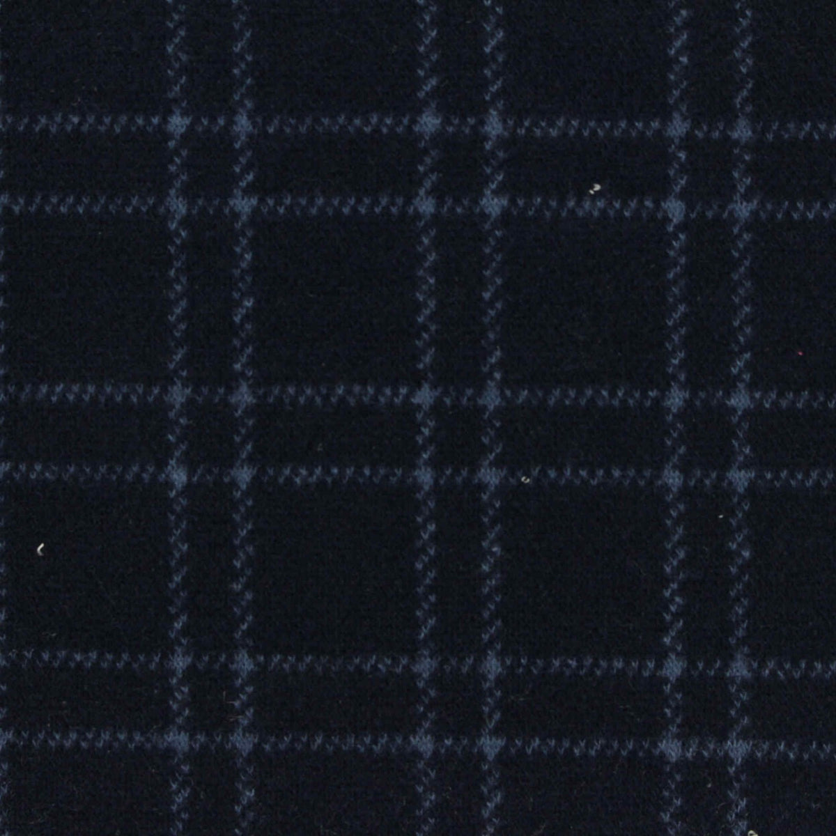 Dark Blue Check Interlock Knit, Poly-Viscose