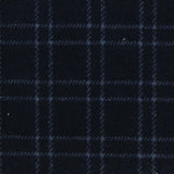 Dark Blue Check Interlock Knit, Poly-Viscose