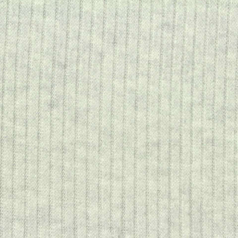Light Grey Marl Rib Knit, Poly-Viscose, 170 gsm, 170 cm