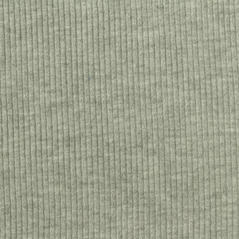 Viscose Wool Stretch Rib Knit Fabric, 239 gsm, 140 cm — Khaki