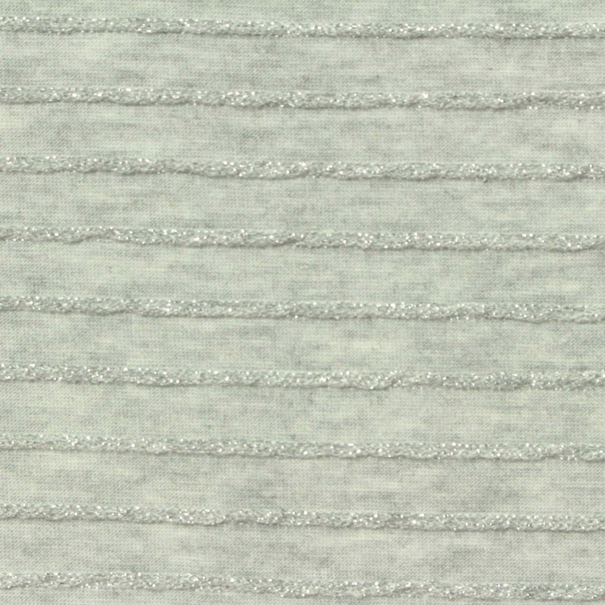 Grey Glitter-Stripe Jersey Knit, Poly-Cotton