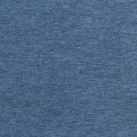 Blue Marl Rib Knit, Cotton-Poly, 270 gsm
