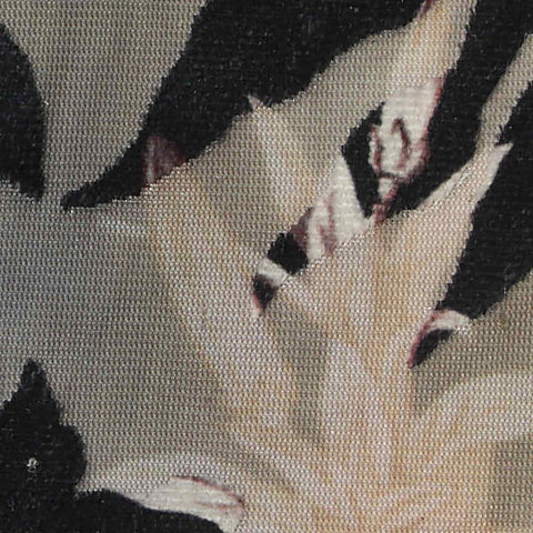 White Floral Knit, Poly-Nylon
