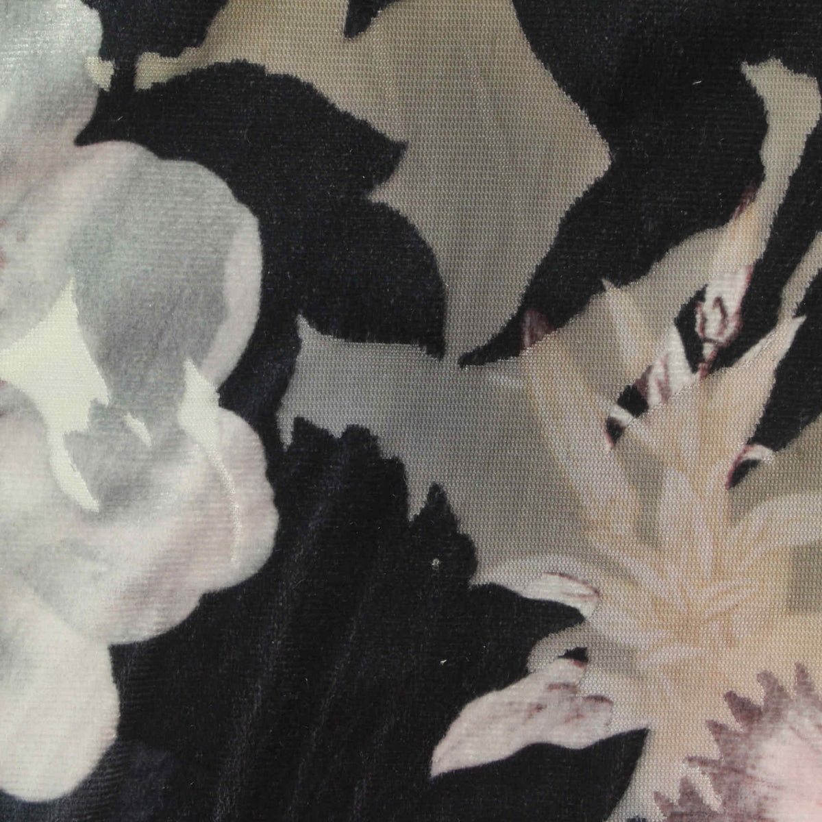 White Floral Knit, Poly-Nylon