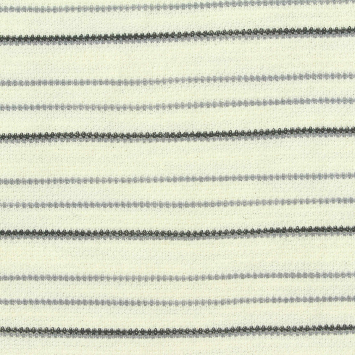 Cream Horizontal-Stripe Jacquard, Cotton-Poly