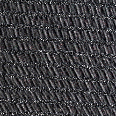 Silver Horizontal-Stripe Knit, Nylon, 185 gsm