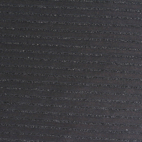 Silver Horizontal-Stripe Knit, Nylon, 185 gsm