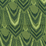 Green Wavy-Chevron Jacquard, Polyester