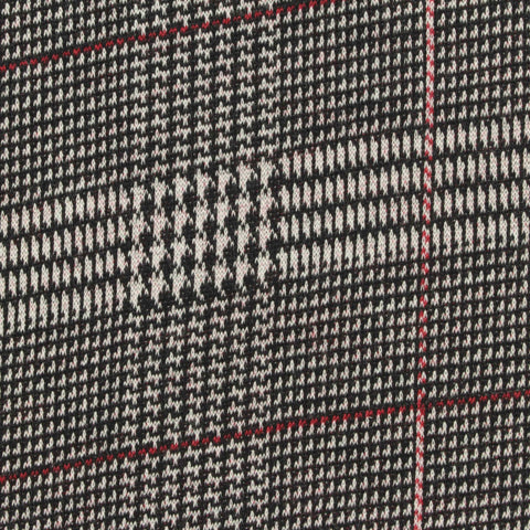 Black Houndstooth Jacquard, Polyester, 260 gsm, 170 cm