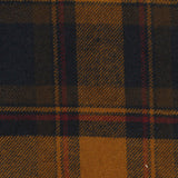 Dark Brown Plaid Woven, Cotton-Poly