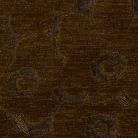 Brown Floral Chenille, Poly-Nylon