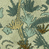 Blue Floral Jacquard, Polyester — texture