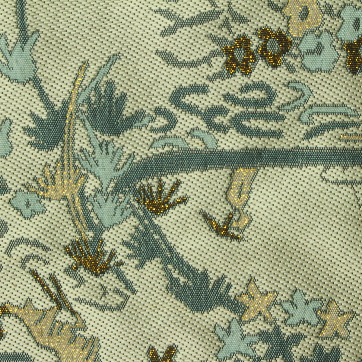 Blue Floral Jacquard, Polyester, 200 gsm