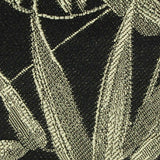 Black Leaves Jacquard, Polyester — texture