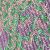 Green Floral Jacquard, Polyester — texture