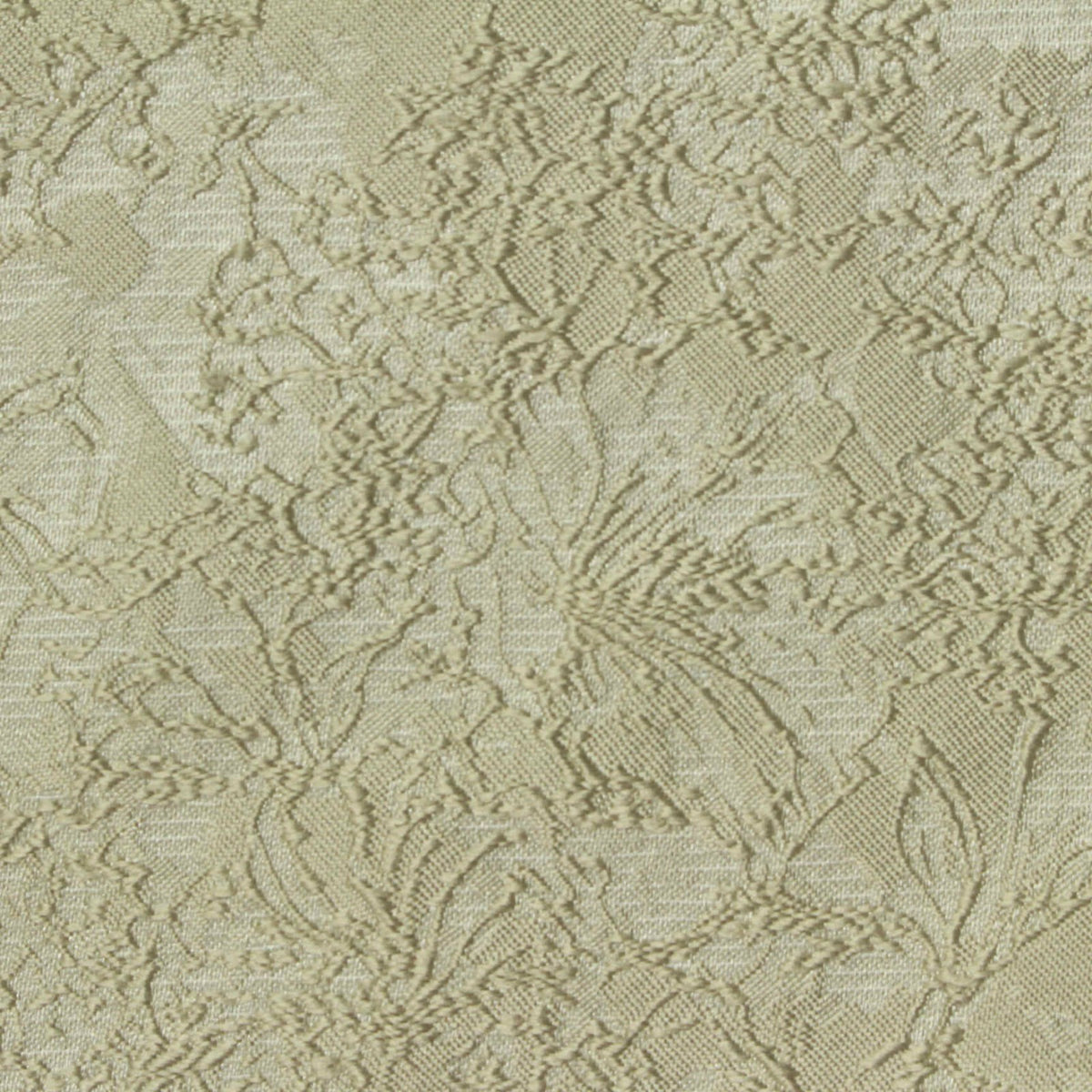 Khaki Tone-on-Tone Floral Jacquard, Polyester, 165 gsm