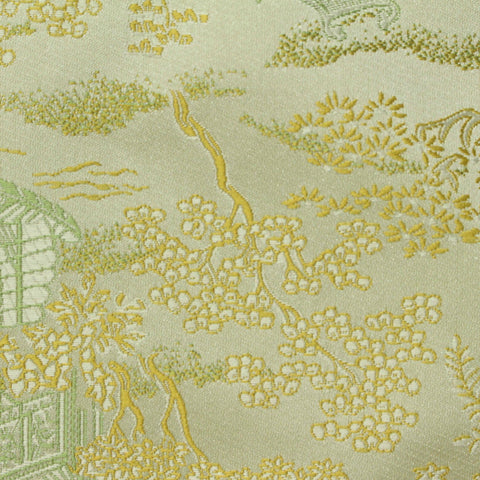 Green Flowers Jacquard, Polyester