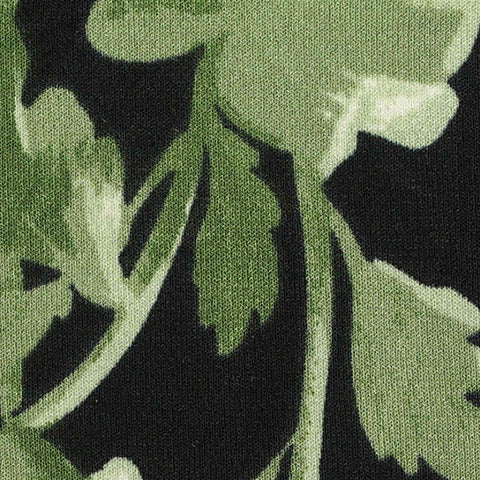 Green Leaves Linen-Look