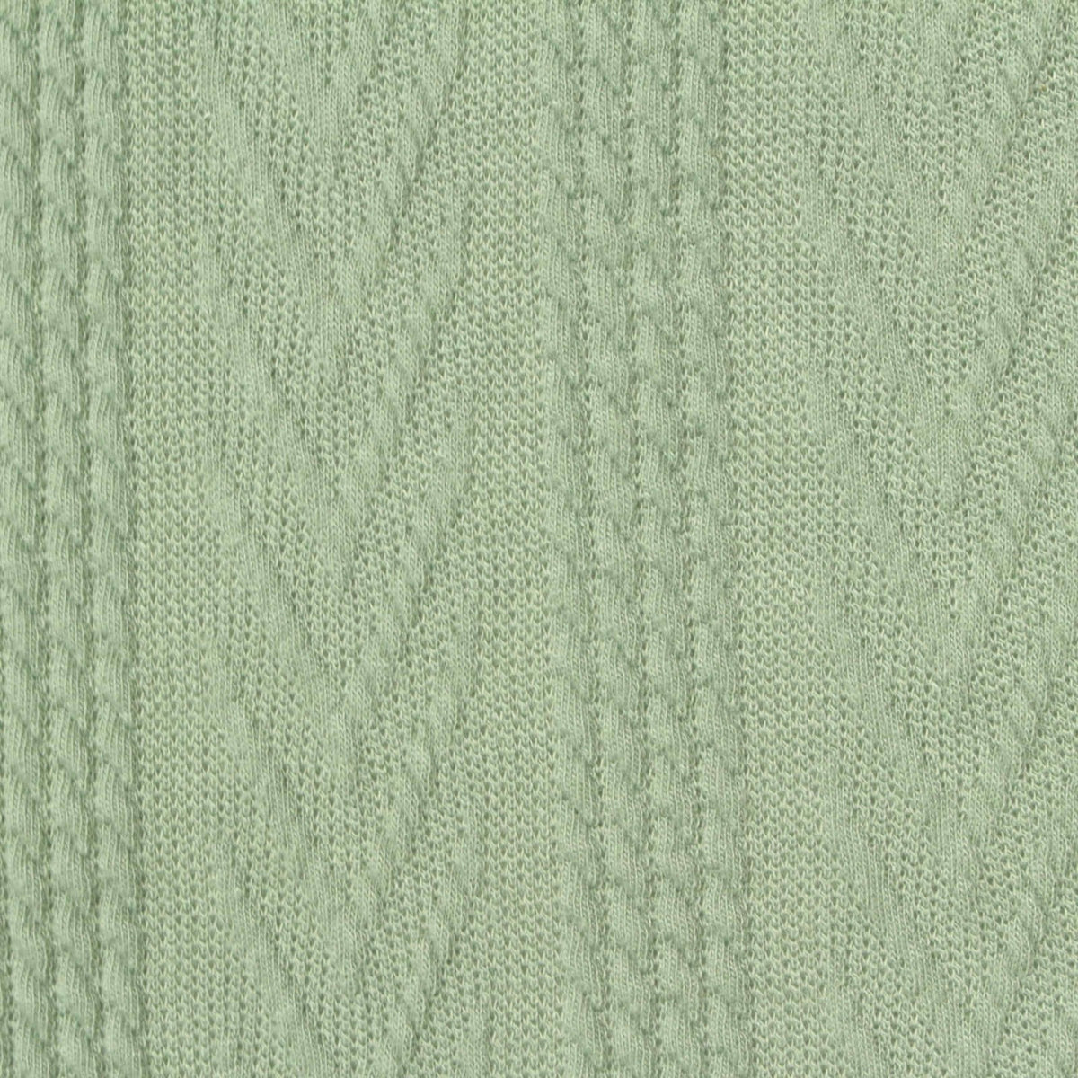 Light Green Vertical-Stripe Jersey Knit, Polyester