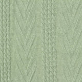 Light Green Vertical-Stripe Jersey Knit, Polyester