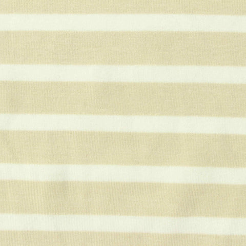 Beige Stripes Knit, Cotton-Modal
