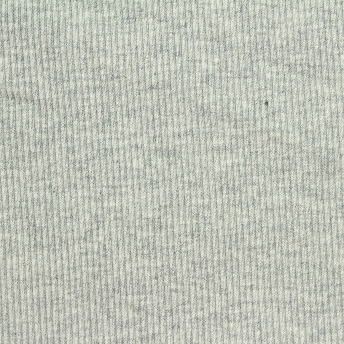 Heather Cotton Polyester Rib Knit Fabric, 350 gsm, 118 cm — Grey