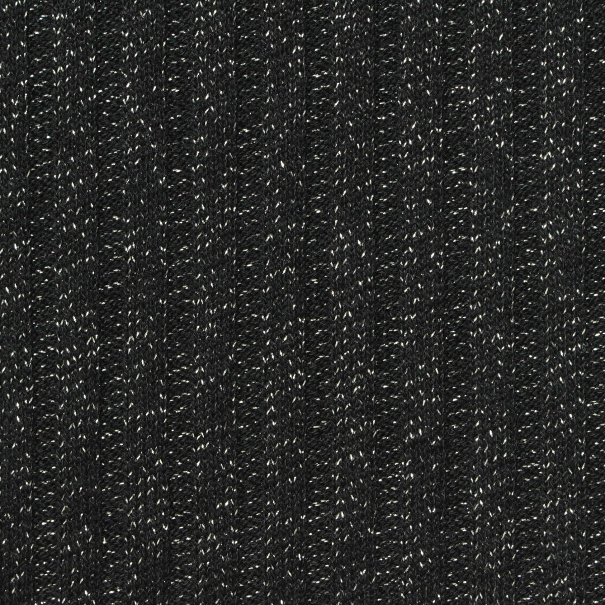 Black Marl Rib Knit, Poly-Metallic, 180 gsm