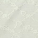 White Tone-on-Tone Heart Jacquard, Polyester