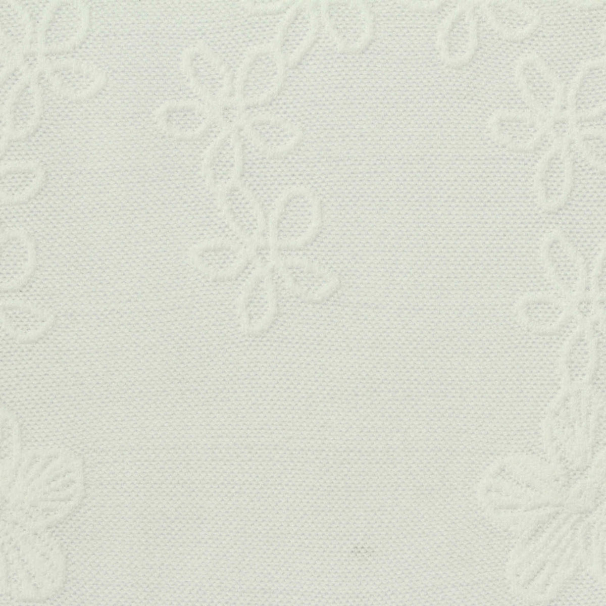 White Floral Jacquard, Polyester, 180 gsm