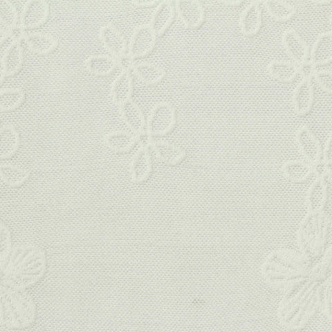 White Floral Jacquard, Polyester, 180 gsm