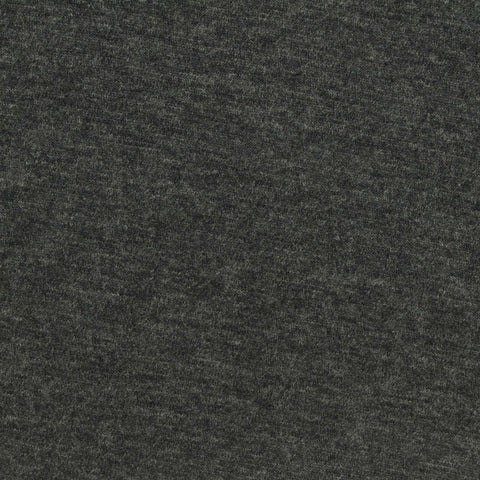 Dark Grey Heathered-Marl Jersey Knit, Poly-Cotton, 140 gsm